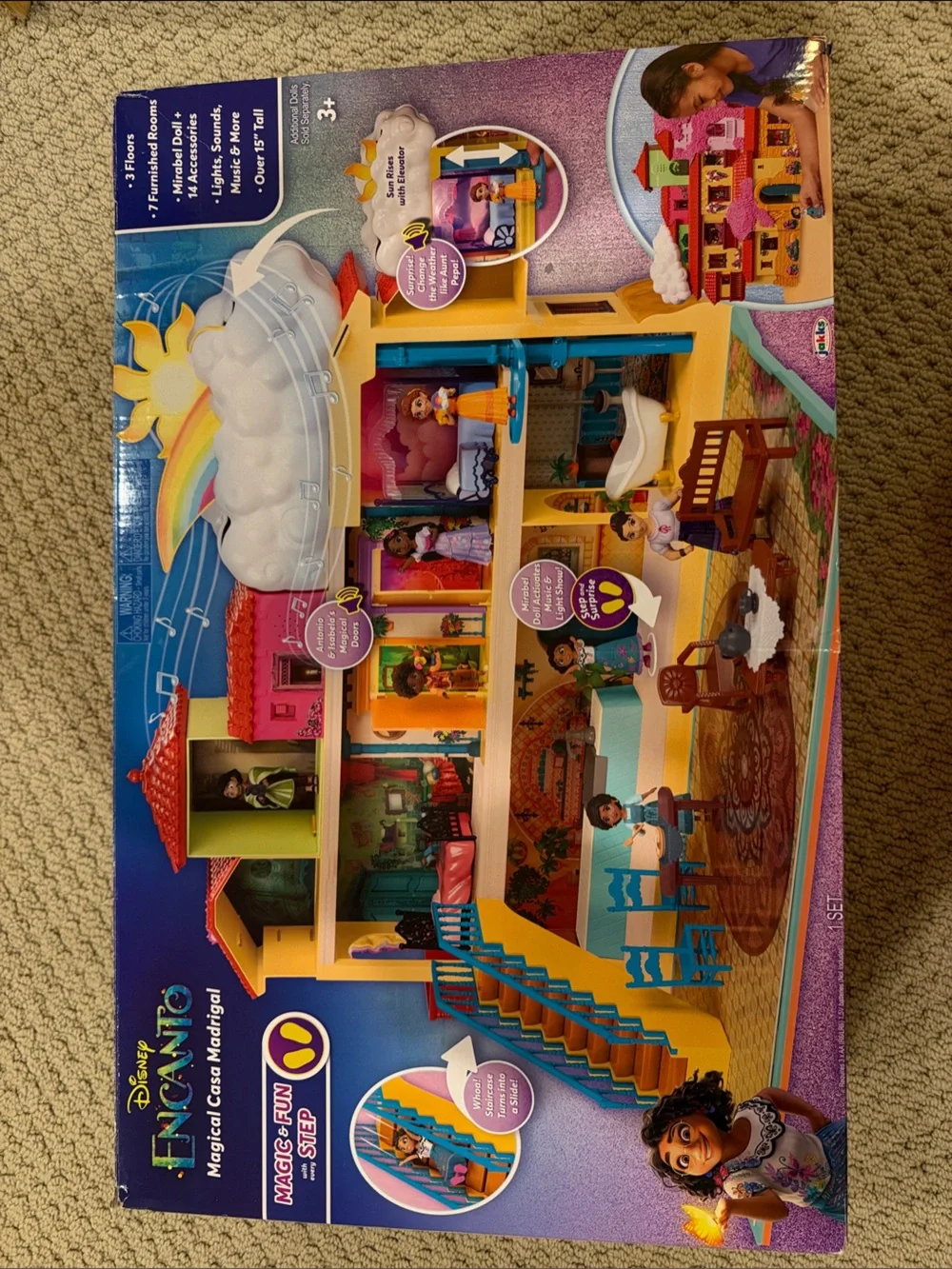 Disney Encanto Casa Madrigal Playset - Yellow, Blue, Pink, Green